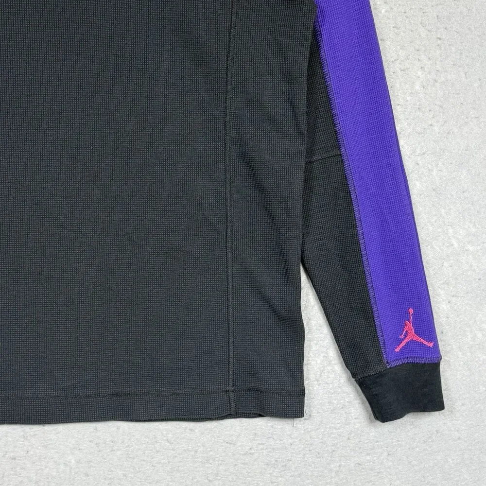 Jordan Mountainside Thermal Shirt Men's Medium Black Green Purple Waffle Knit